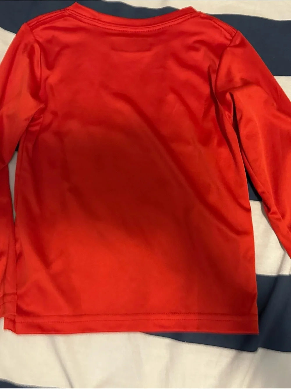 Columbia Red Long-Sleeve Performance Tee with Sleeve Logo